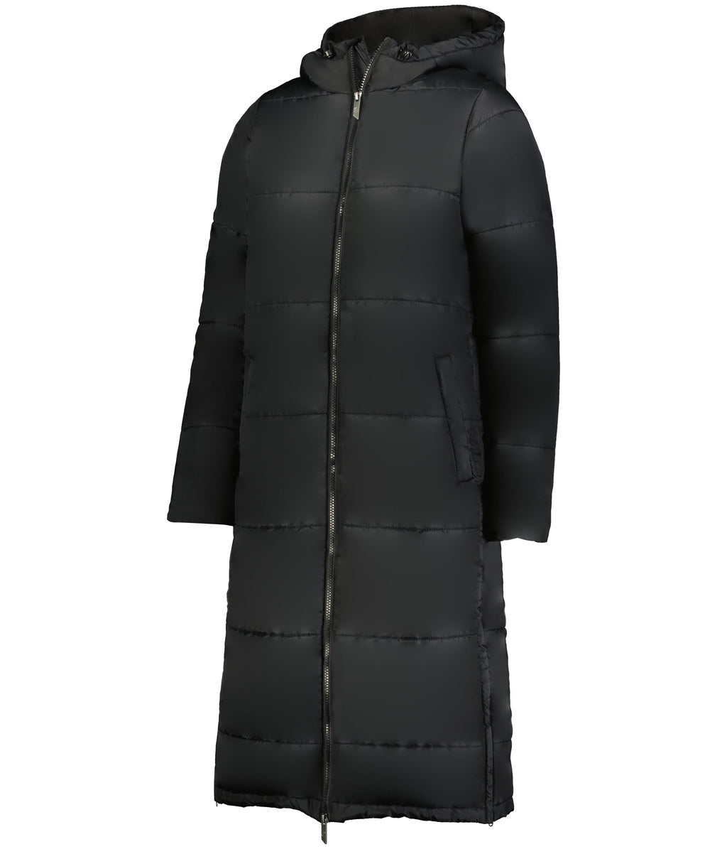 LADIES COLD SECURE LONG PUFFER JACKET - Black