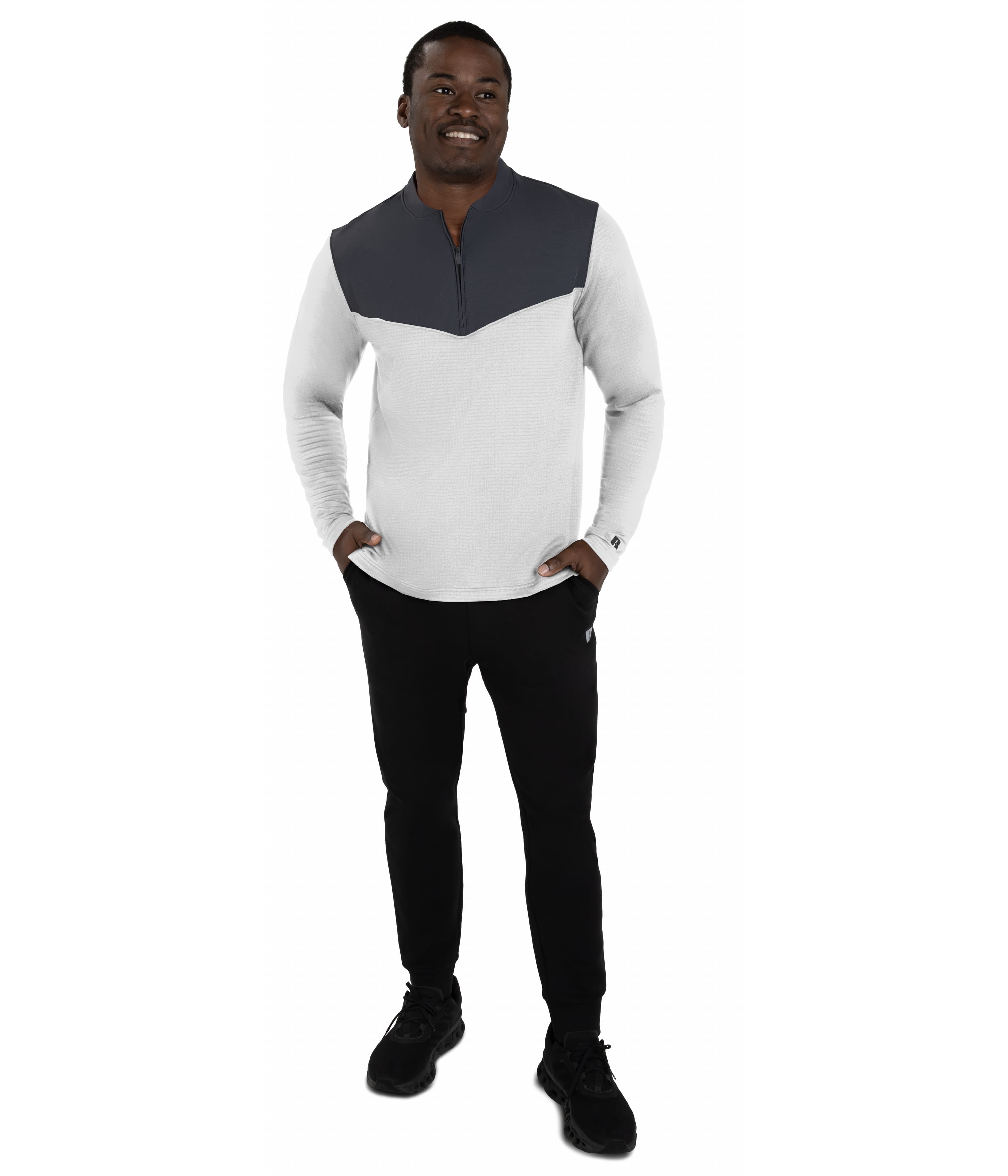 SIDELINE GRID 1/4 ZIP PULLOVER